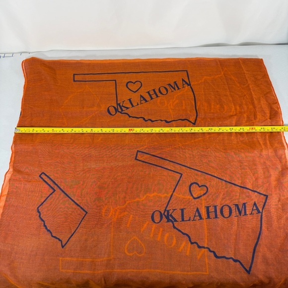 OKLAHOMA orange and blue Scarf - Picture 6 of 13